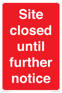 Site closed until further notice